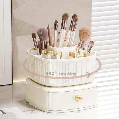 Makeup Organizer - Clear Small Divided Cosmetic Makeup Caddy Organizer with  7