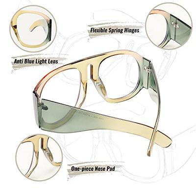 IBOANN 3 Pack Blue Light Blocking Glasses Women/Men, Round Fashion Retro  Frame, Vintage Fake Eyeglasses with Clear Lens