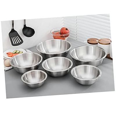 6Pcs Stainless Steel Mixing Bowls Set Nesting Bowls for Space