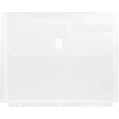 Clear Letter Booklet 3 Pocket Plastic Envelopes (9 3/4 x 13) with Hook and  Loop Closure