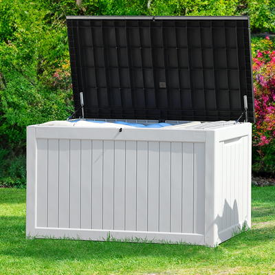 BTExpert 150 Gallon Large Resin Deck Box, Outdoor Storage