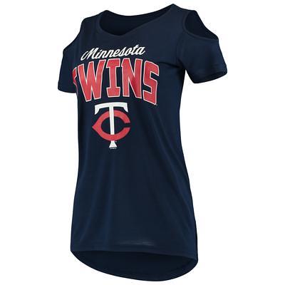 Women's Fanatics Branded Navy Minnesota Twins Logo Fitted T-Shirt