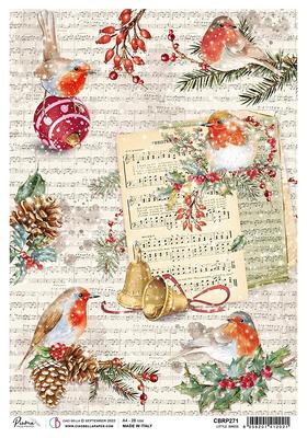 Little Birds Decoupage A4 Ciao Bella Winter Christmas Bell Rice Paper For  Crafts, Furniture, Mixed Media, Junk Journal Cbrp271 - Yahoo Shopping