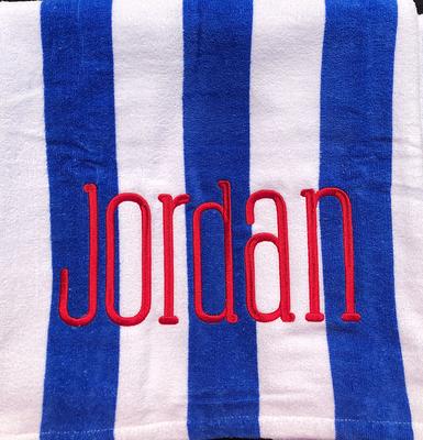 striped Beach Towel. Personalized Towel, Monogram Embroidered Kids Towels,  Fun in The Sun, Bath Towel - Yahoo Shopping