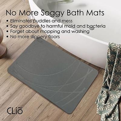 SUTERA - Stone Bath Mat, Diatomaceous Earth Shower Mat, Non-Slip Super  Absorbent Quick Drying Bathroom Floor Mat, Natural, Easy to Clean (23.5 x  15