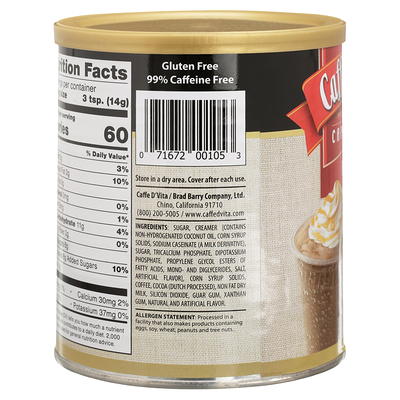 6 Pack) Caffe D'Vita Caramel Macchiato Instant Powder Mix, 6 - 16 oz  Canisters. Naturally caffeinated 