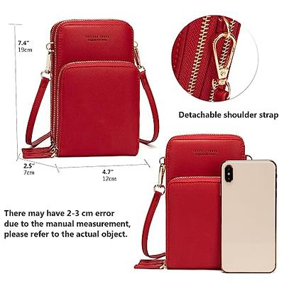 RONSIN Small Crossbody Cell Phone Purse Wallet for Women, Mini Shoulder Bag with RFID Credit Card Slots