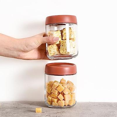 Glass Jar Reusable Decorative Airtight Food Jars for Snacks Sugar Loose Tea