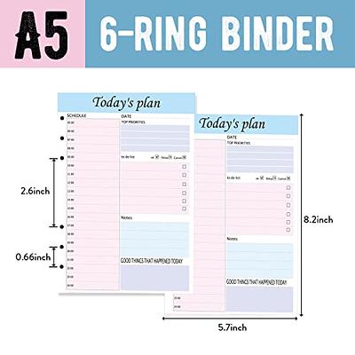  A7 Planner Refill, A7 Agenda Refill Daily Plan for