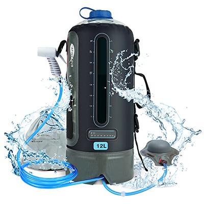 DEERFAMY Portable Camping Shower, Outdoor Camp Pump with Rechargeable  4400mAH Battery and 130LM Lighting Device for Camping Outdoor Beach Garden  - Yahoo Shopping