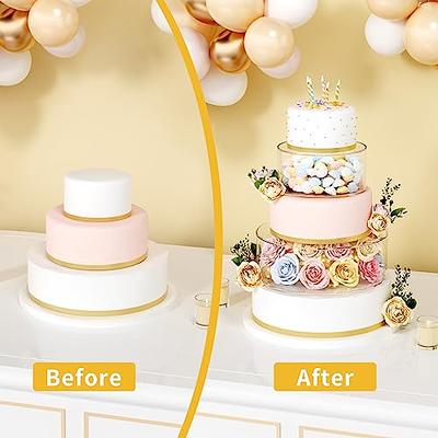 PartyDeco gold cake decorations Reception (6 pcs.)