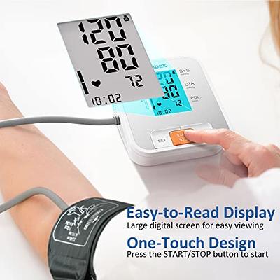 Blood Pressure Monitor, Mebak BP Machine Upper Arm Cuff,Automatic Digital  High Blood Pressure Monitor for Home Use, Pulse Rate Monitoring Silver -  Yahoo Shopping