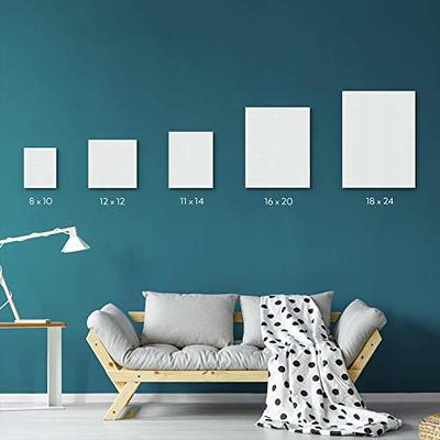 PHOENIX White Stretched Canvas 8x10 inch / 10 Pack 100% Cotton Painting  Canvas for Adults & Kids 