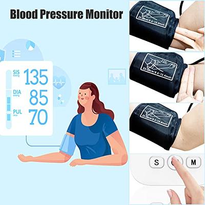 Tovendor Upper Arm Blood Pressure Monitor, Home Use Automatic BP Cuff Machine with Adjustable 8.7 inch-16.5 inch Cuff, LCD Large Display, 2 Users 180