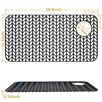 JOOKKI Silicone sink mat protectors for Kitchen 26''x 14''. Kitchen Sink  Protector Grid for Farmhouse