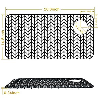 Sink Silicone Mat Protector Kitchen - JOOKKI 28.6''X 14.5''Sink