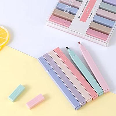 Aesthetic Highlighters Cute Assorted Colors Bible, Pas De Saignement Avec  Pointe Douce Stylos Esthétiques Marqueurs Kawaii Papeterie Pour Étudiants