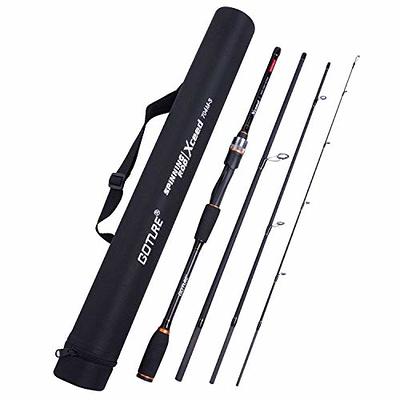 Portable Spinning Fishing Rod Lightweight Carbon Fiber 4 Pieces Fishing Pole