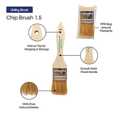 Pro Grade - Chip Paint Brushes - 96 Ea 1.5 Inch Chip Paint Brush Light  Brown - Yahoo Shopping