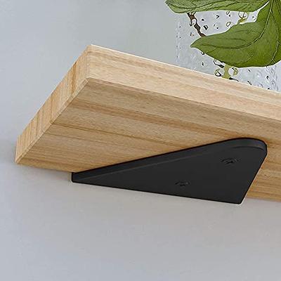 Black Shelf Bracket , 4 Pcs 3.1 ,Shelf Supports - Hidden Brackets for  Floating Wood Shelves - Concealed Blind Shelf Support – Screws and Wall  Plugs Included - Yahoo Shopping