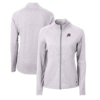 Men's Antigua Heather Gray Boise State Broncos Course Full-Zip Jacket