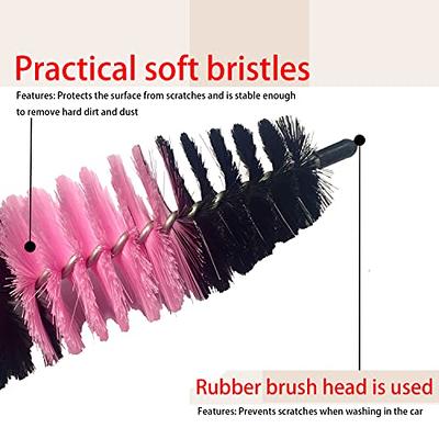  cleaning brushWheel Rim Brush Soft Bristle Car Wheel Cleaner  Brush Tire Detailing Brush Car Washing Brush : Automotive