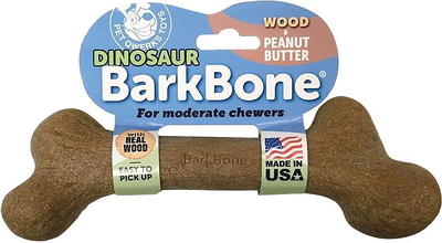 Ethical Pet Bambone Plus Peanut Butter Flavored Tough Chew Dog Toy, Tan