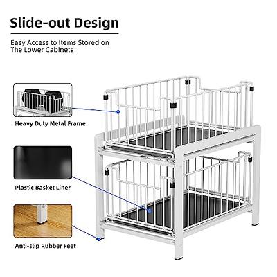 2 tier sliding drawer organizer lower