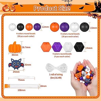 Silicone Beads, Silicone Loose Beads for Keychain Making Round Rubber Beads  Polygonal for DIY Necklace Bracelet Jewelry 