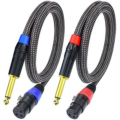 Male Jack 6.35mm to Male Jack 6.35mm Mono Cable Shielded Gold