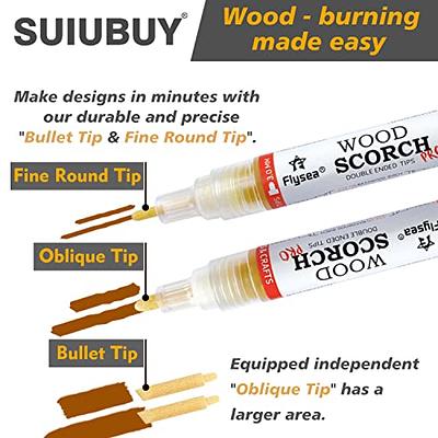 Wood Burning Pen Scorch Wood Burned Marker Pyrography Pens for DIY Projects  Fine Tip Woodworking Supplies