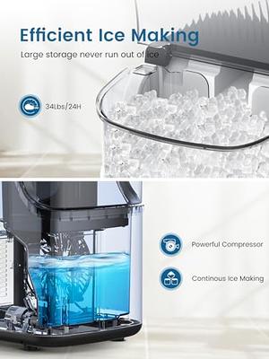 Nugget Countertop Ice Maker with Soft Chewable Ice, 34Lbs/24H