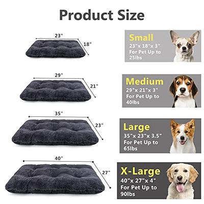 JOEJOY Dog Bed Crate Pad, Ultra Soft Calming Dog Crate Bed Washable  Anti-Slip Kennel Crate Mat for Medium Small Dogs, Dog Mats for Sleeping and  Anti