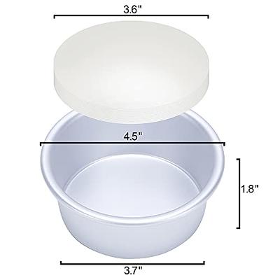 4.5 Inch Mini Springform Pan, Set of 5 With 100pcs Wax Paper