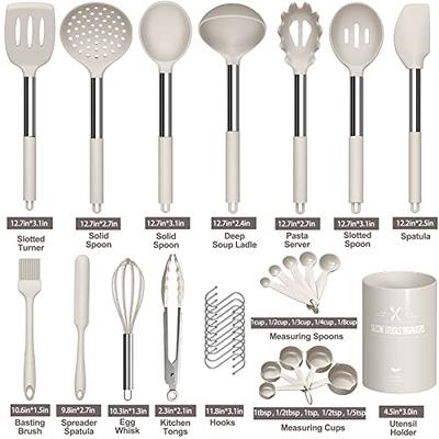 Non-stick Stainless Steel Kitchen Utensil Set - Includes Soup