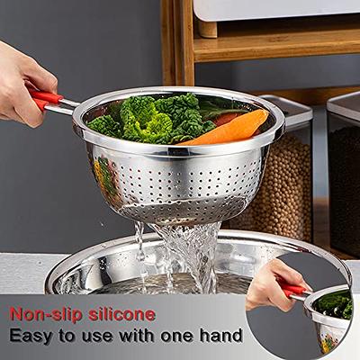 Extra Large Kitchen Strainer Skimmer Stainless Steel Colander Food