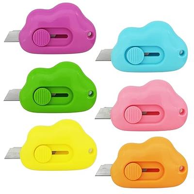 6 Pack Box Cutter Cloud Shaped Mini Utility Knives Retractable
