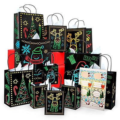 Hallmark 9 Medium Christmas Gift Bag With Tissue Paper (Kraft