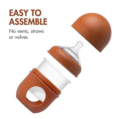 Boon NURSH Reusable Silicone Baby Bottles with Collapsible