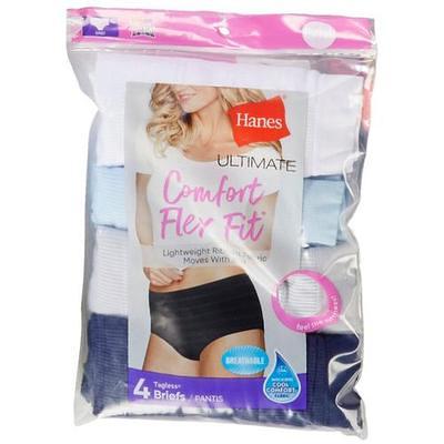 Hanes Ultimate Women's Breathable Brief Underwear, 6-Pack Sugar Flower  Pink/White/Concrete Heather/Black/Purple Vista Heather/Purple Floral Print  10