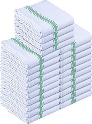 Utopia Towels Dish Towels, 15 x 25 Inches, 100% Ring Spun Cotton Super Absorbent Linen Kitchen Towels, Soft Reusable Cleaning Bar and Tea Towels Set