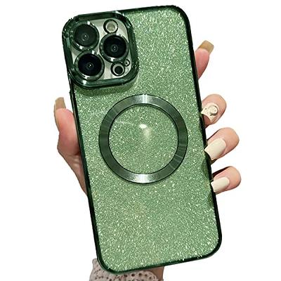 MGQILING Compatible with iPhone 12 Pro Max Magnetic Glitter Case, Luxury  Plating Cute Bling Clear Phone Case, Compatible with MagSafe for Women  Girls