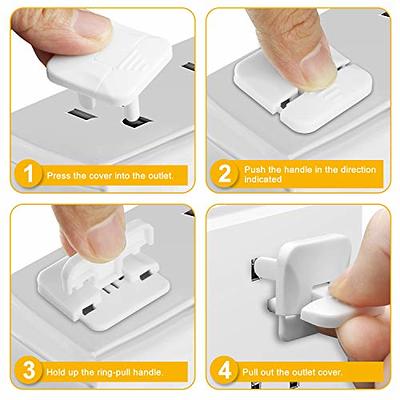  Outlet Covers Baby Proofing (40 Pack) with Hidden Pull