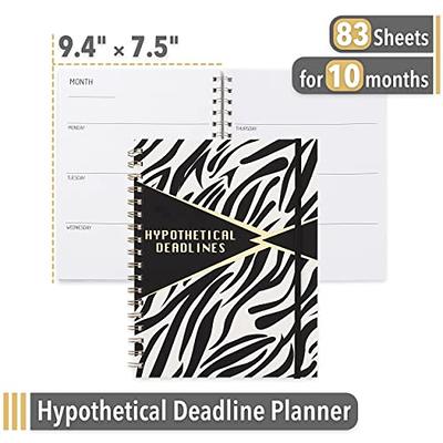 Undated Weekly Goals Notebook, A5 To Do List Planner with Spiral Binding,  5.7 x 8.0 inches