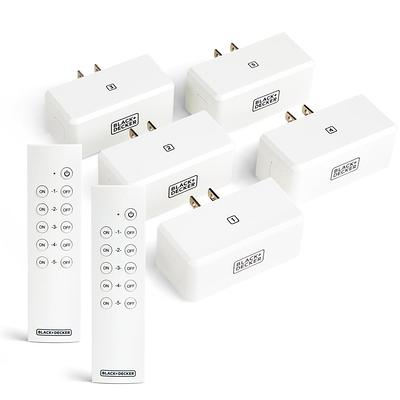 Link2Home Wireless Remote Control Outlet Light Switch, 100 ft range,  Unlimited Connections. Compact Side Plug. Switch ON/OFF Household  Appliances. FCC CSA Certified, White (5 Outlets, 2 Remotes). - Yahoo  Shopping