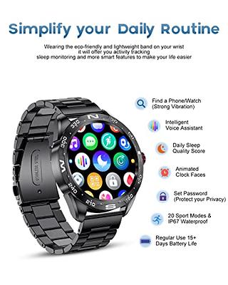 C21 Alexa Smart Watch(Calls/Bluetooth/Email) for Men Women, Sleep Heart  Rate Blood Oxygen Monitor for Android & iPhone Smartwatches, 60+ Sport  Modes