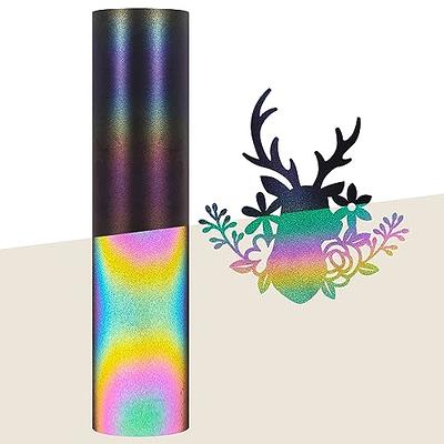 GIRAFVINYL Black Reflective Vinyl Permanent Vinyl Roll - 12 x