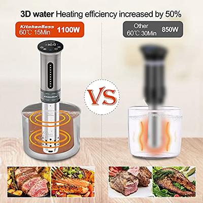  Greater Goods Kitchen Sous Vide - A Powerful Precision Cooking  Machine at 1100 Watts; Ultra Quiet Immersion Circulator With a Brushless  Motor, (Onyx Black) : Home & Kitchen