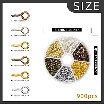 500pcs Iron Open Eye Pins 2.0 Inch DIY Craft Making Eye Pins with Storage  Box Not Easy To Deform or Fracture Head Pins Findings for Earring Pendant