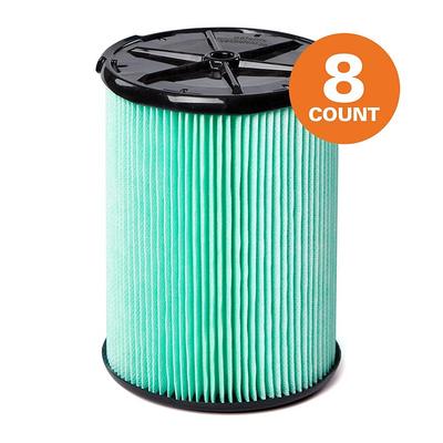 RIDGID HEPA Material Pleated Paper Wet/Dry Vac Cartridge Filter for Most 5  Gallon and Larger Shop Vacuums (8-Pack) - Yahoo Shopping